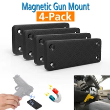 4-Pcs Gun Magnet Mount,55lb Magnetic Gun Holster,Holder Using in Car, Wall, Desk