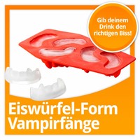 Vampirgebiss Silikon EiswüRfel-Form EiswüRfelform EiswüRfelschale Vampir-Gebiss
