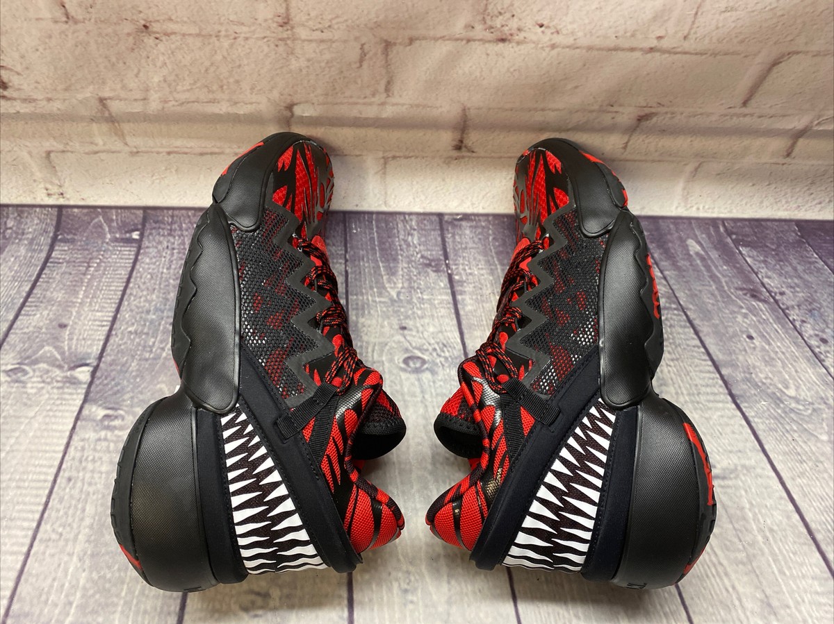 Adidas D.O.N. Issue 2 Marvel Venom Carnage Red Black Shoes Men's