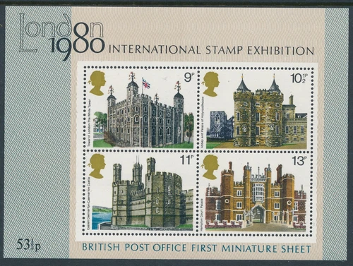 1978 GB BRITISH ARCHITECTURE & LONDON 1980 MINI SHEET FINE MINT MNH SG MS1058