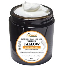 Crema facial de sebo batido-hecha a mano cuidado de la piel de sebo de res-lavanda vainilla 4 oz