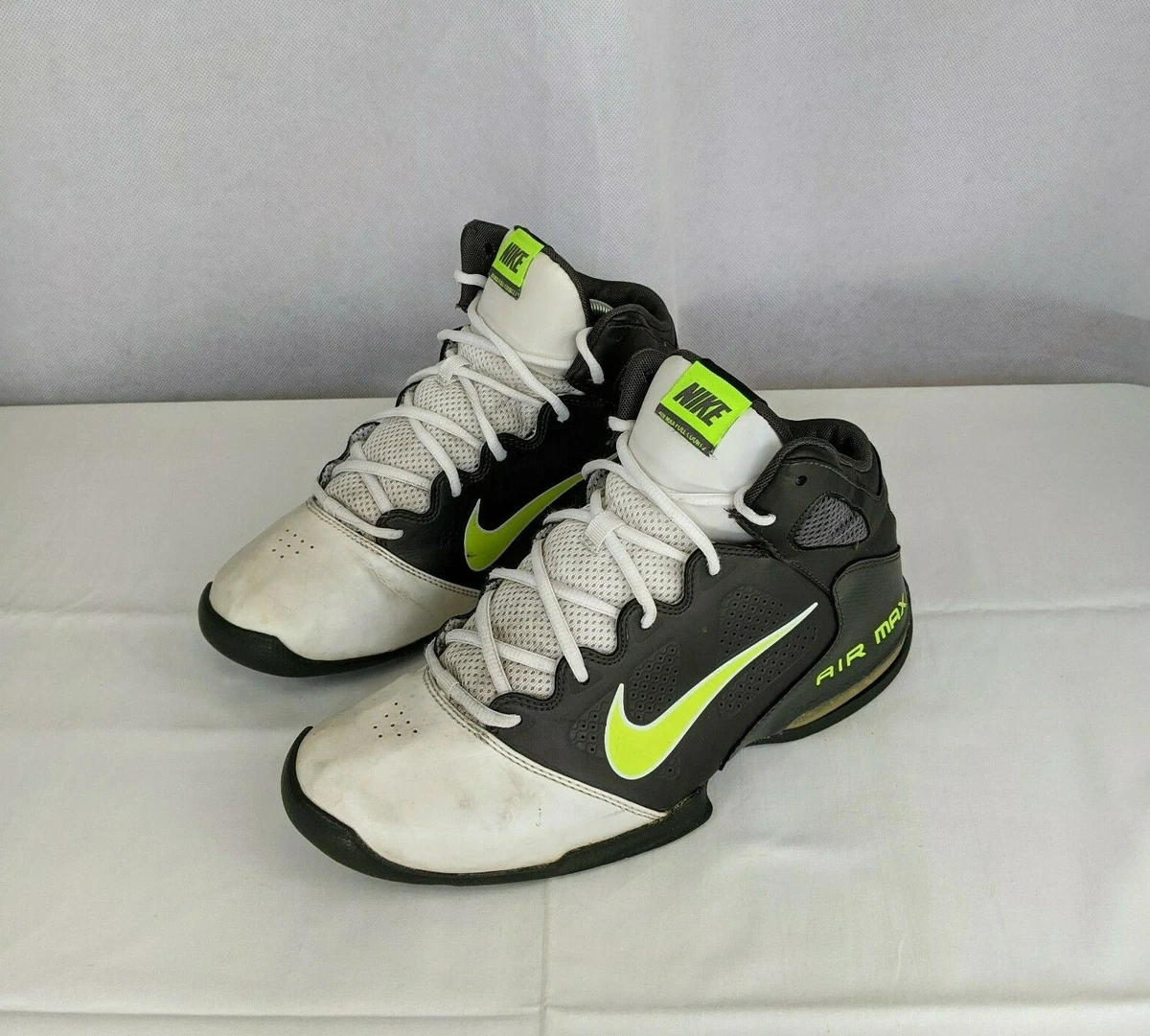 Nike Air Max Full Court Gray White Green Sneakers 27.5 cm Basketball Shoes