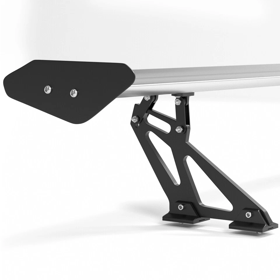 Universal Sedan Aluminum GT Rear Trunk Wing Racing Spoiler Silver New USA Foto 4 de 4