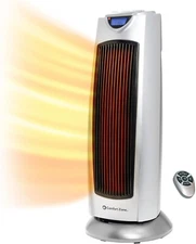 Comfort Zone Electric Oscillating Ceramic Tower Space Heater, Remote, and More!