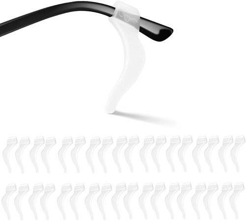 Eyeglass Ear Grips -20 Pairs Eye Glasses Ear Grippers Anti-Slip Holder, Silicone
