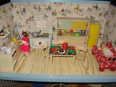 Küchemöbel 50er Jahre Wichtelmarke für Puppenhaus-Puppenstube - Bild 1 von 4