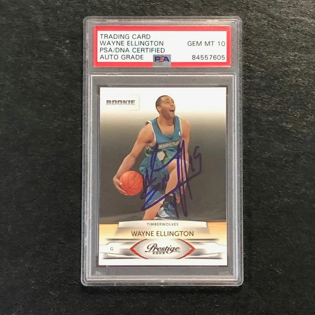 2009-10 Panini Prestige #178 WAYNE ELLINGTON Signed Card AUTO 10 PSA Slabbed Tim