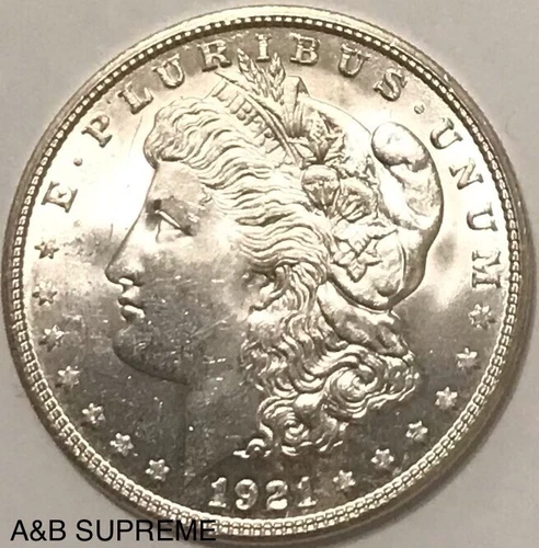 1921 S Morgan Dollar From OBW Estate Roll Choice-Gem Bu Uncirculated 90% Silver