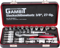 SteckschlüSselsatz 3.8 Zoll Knarrenkasten Ratschenkasten 27 Tlg Gambit
