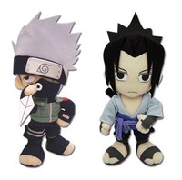 Brand Set Of 2 Great Eastern Naruto Shippuden Plush - 8 Kakashi & 8 Sasuke Brand Set Of 2 Great Eastern Naruto Shippuden Plush - 8 Kakashi & 8 Sasuke
