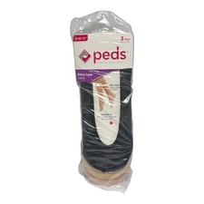  Peds Women's Sparkle Ultra Low Liner Socks -3 Pair- 5-10 Shoe Size 