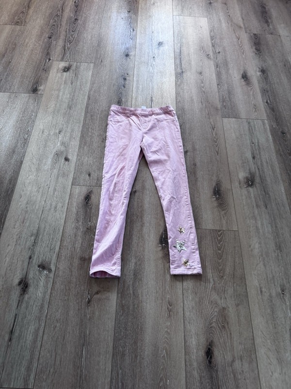 Carter’s Girl’s Pink Leggings/pants, Sequence  Stars,Silver, And Gold Size 12