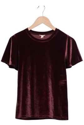 Esprit T-Shirt Damen Shirt Kurzärmliges Oberteil Gr. S Bordeaux #me1apou