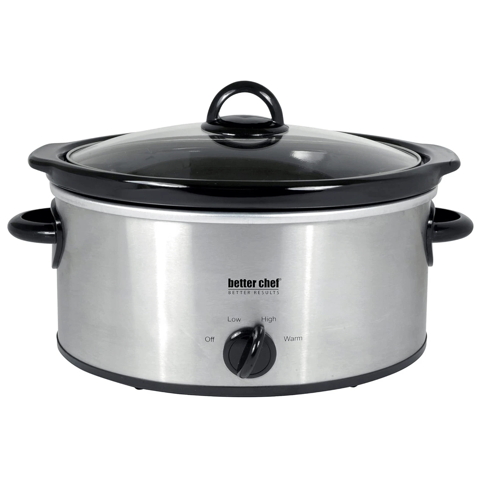 Better Chef 4-Quart Oval Slow Cooker in Stainless Steel with Removable Crock