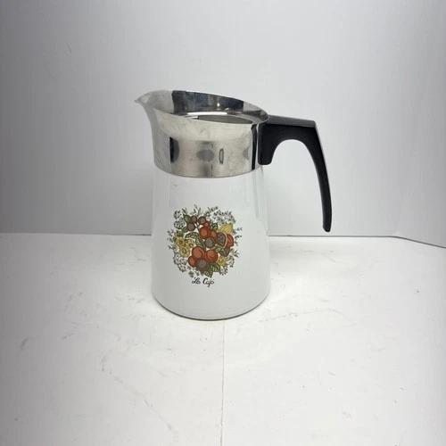 New ListingVintage Corning Spice Of Life  Cup Coffee Tea Pot DISPLAY/FLOWERS ONLY