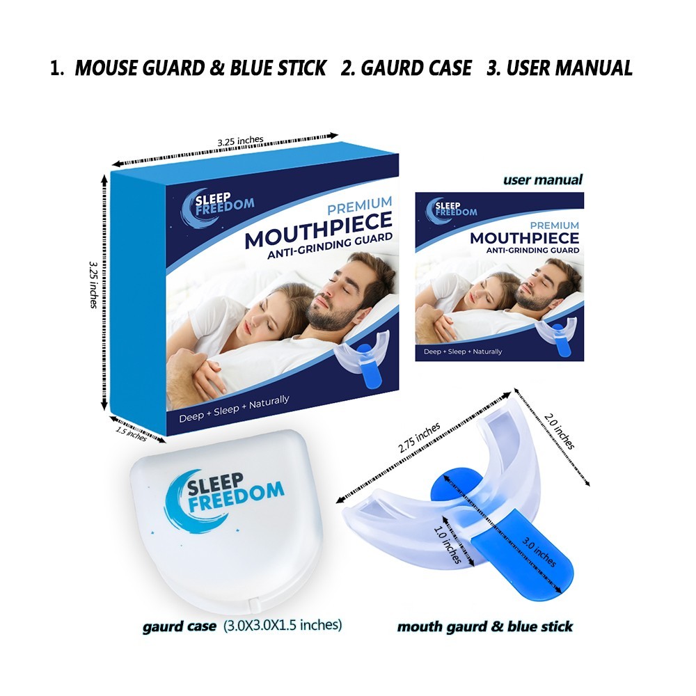 Dental Mouth Guard Snoring Stopper Grinding Teeth Sleep Freedom for Men & Women