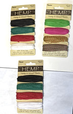 Darice 20 100 Natural Hemp Cord 4 Colors 30ft Ea. Hobby Crafting lot of 3