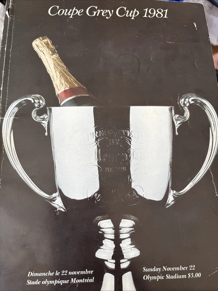 CFL Coupe Grey Cup 1981  Program  Magazine Edmonton 26  vs Ottawa 23 WARREN MOON - Image 2 of 4