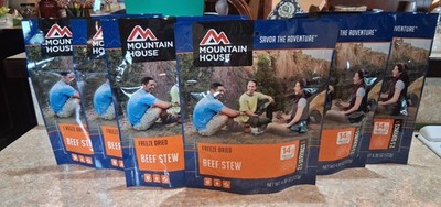 6pk Mountain House BEEF STEW MRE Freeze Dried Food Camp Trail Emergency Prepper