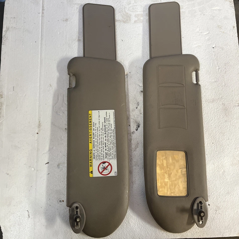 Juego de parasol izquierdo y derecho Toyota Tacoma 1995-2004 OEM marrón Foto 4 de 4