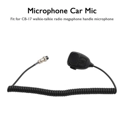 Microphone Car Mic Fit for CB-17 Walkie-Talkie Radio Megaphone Handle Microphone - Photo 1/4