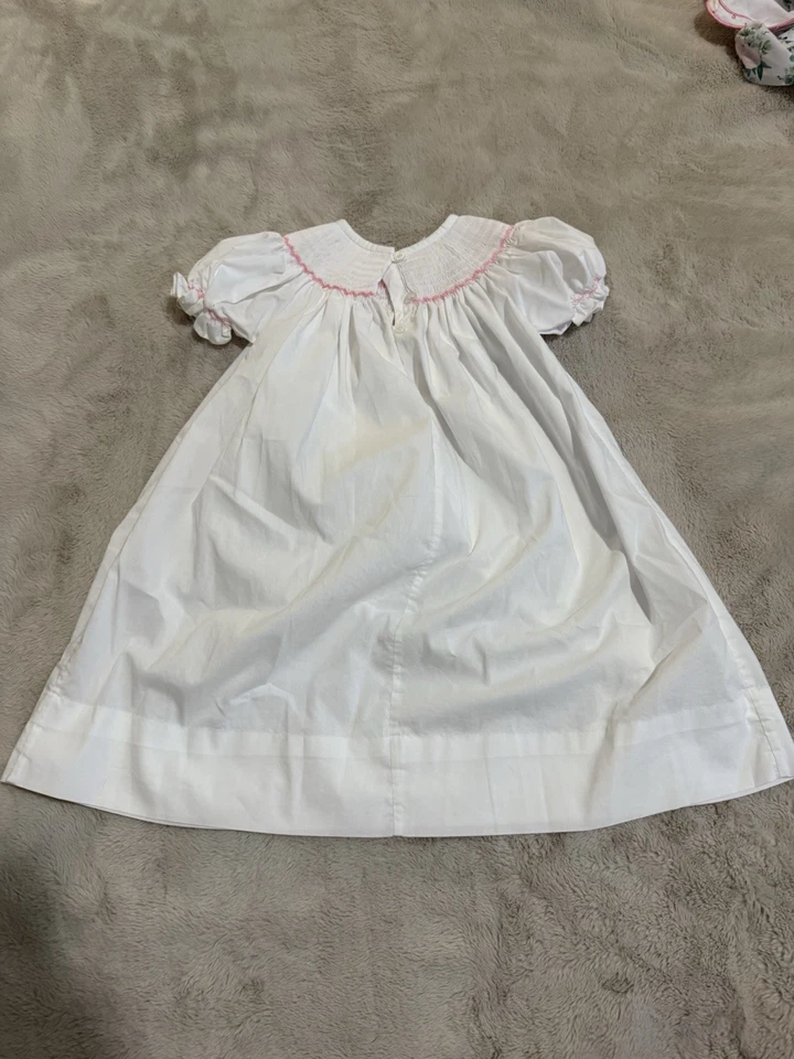 Vestido ajustado plisados y puntadas para niñas Big Sister talla 2T Foto 2 de 3