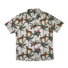 Bad Birdie Shirt Mens XL Extra Large Wildlife Leopard Jungle Printed Golf Polo