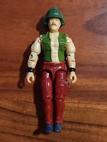 GI Joe 1988  - WILD CARD W/ Helmet Mean Dog Vehicle Driver Vintage ARAH Rare