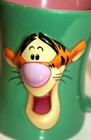 DISNEY STORE Winnie The Pooh TIGGER TIME 3D Coffee 5" MUG Green & Pink Inside — photo 7