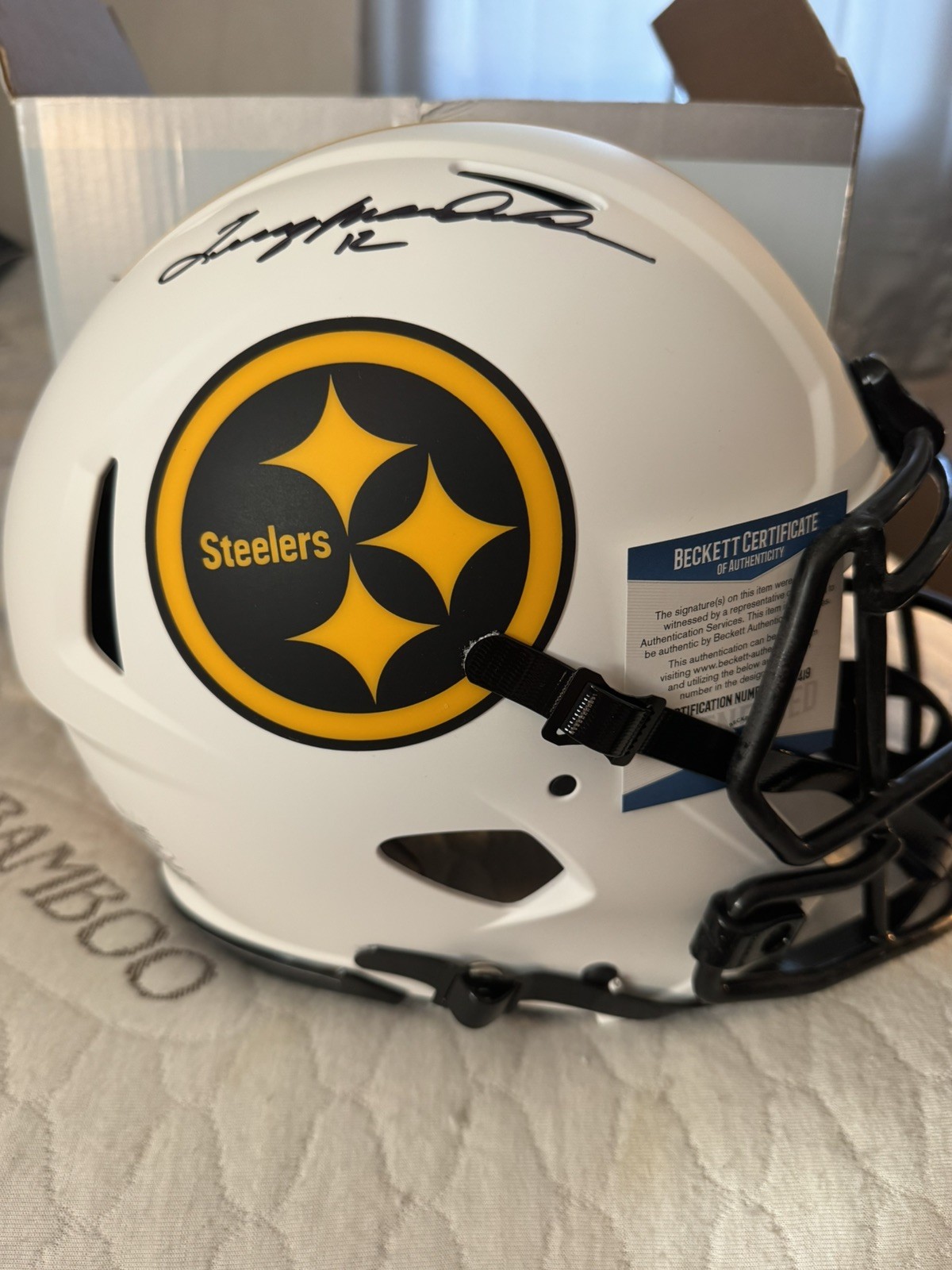 TERRY BRADSHAW Autographed Signed Pittsburgh Steelers Steelers Full size Authentic Lunar Eclipse Speed Helmet 