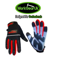 WorkGearUk Carpenter Gloves with EVA Padded Palm, size Large - WG-CARPENTER