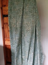 Image of Lovely Leaf Green Embossed Curtains BNWOT  90Wx72" Clean VGC Unlined