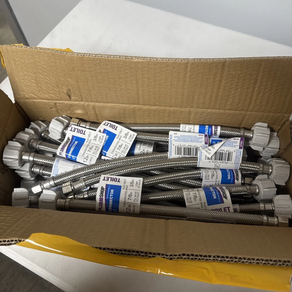 (КОРОБКА ИЗ 25) Plumb Shop PLS1-12DLF туалетный разъем 12 дюймов - 3/8 дюйма комп. to Valve - Изображение 3 из 4