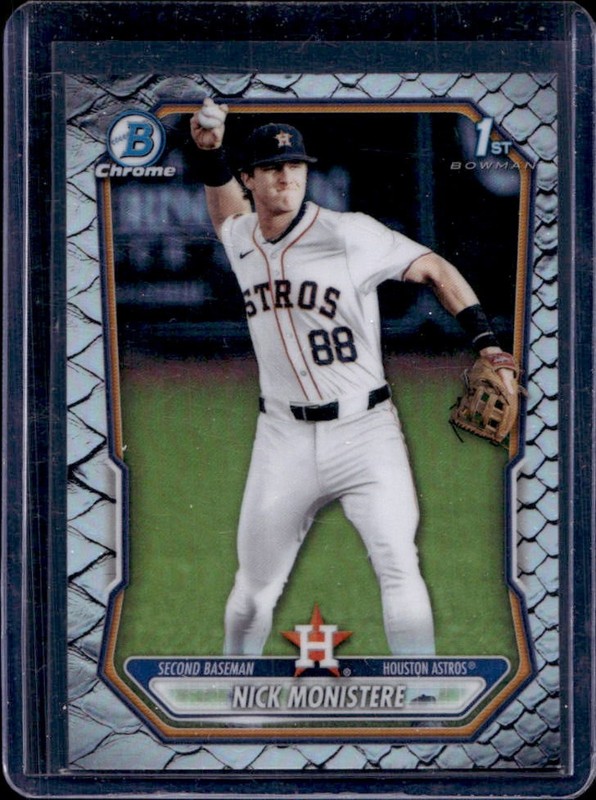 2026 Bowman Nick Monistere Chrome Reptilian Refractor 1st #BCP-103 Astros