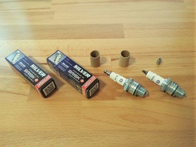 2x BRISK NR14S-6 Upgrade Racing Spark Plugs fit: BSA A7 - 500 - 1947 to 1962