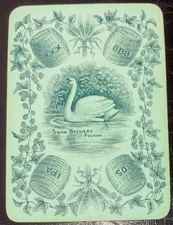 DR94 Swap Playing Cards 1 VINTAGE BEER BREWERY ADVT WIDE SWAN BREWERY FULHAM