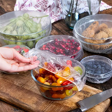 100pcs Food-Safe Cling Film Rolls, Individually Wrapped, Microwave & Freezer