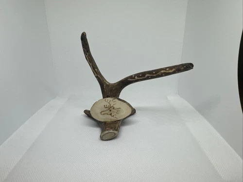Finland Sami Soumi folk art reindeer antler and bone engraved Scandinavia C12