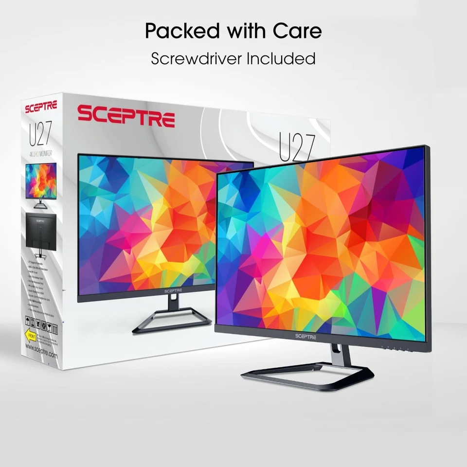 Sceptre 4K IPS 27" 3840 x 2160 UHD Monitor up to 70Hz DisplayPort HDMI 99%... - Image 2 of 4