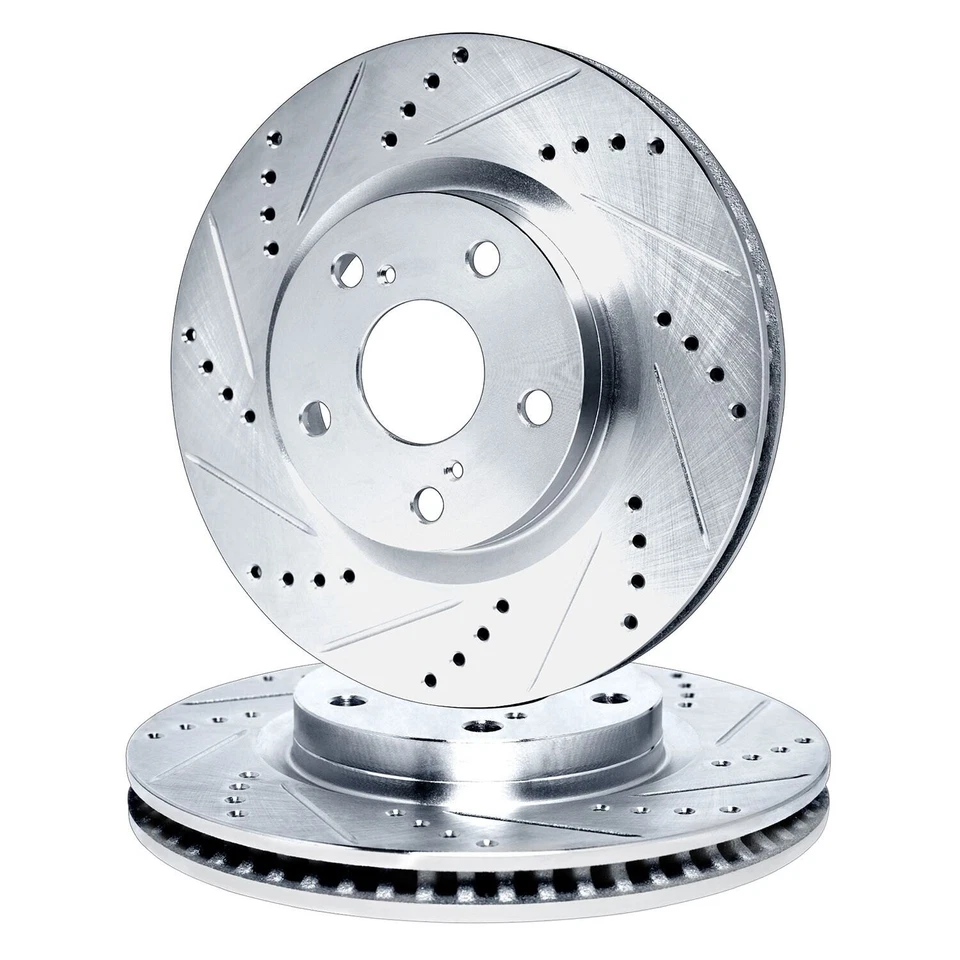 For Porsche 944 89-91 R1 Concepts Drilled & Slotted Front Brake Rotor Set Foto 2 de 3