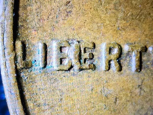 1956 P Lincoln Wheat Cent BiE Die Chip AU Break Error Penny Type Coin Free Ship!