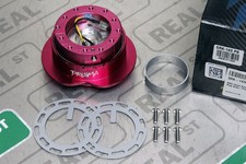 Nrg Steering Wheel Heart Shaped Quick Release 2.5 Depth Gen 2.0 Pink Aluminum