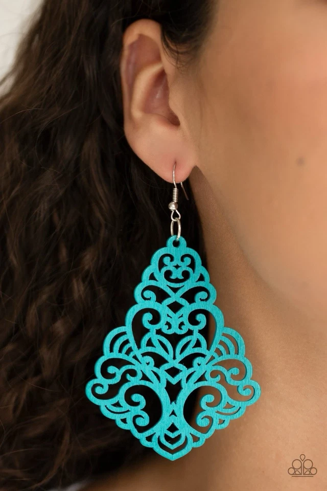 Powers of Zen - blue - Paparazzi earrings - Image 3 of 4