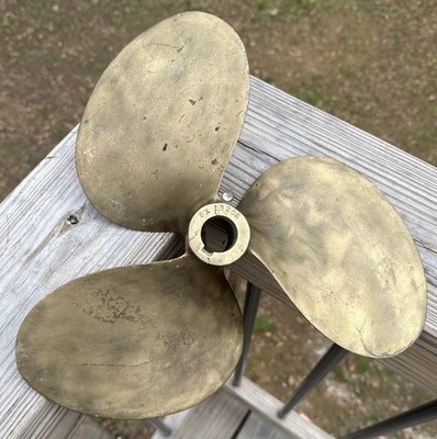 Chris Craft Brass 3 Blade Propeller 787 LH SX 13206 B&S 10034