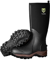 TIDEWE Rubber Neoprene Boots Size 11 Waterproof Black, Brown