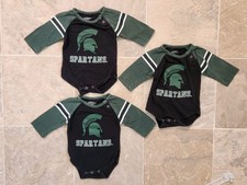 Michigan State Spartans Shirt Infant Size 3-6 Months Lot Of 3
