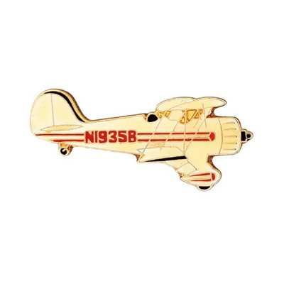 Waco YMF-5 Biplane N1935B Enamel Lapel Pin Vintage Aircraft