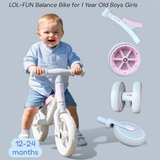 LOL-FUN Balance Bike for 1 Year Old Boys Girls, Toddler Trike for Baby 12-18 Mo