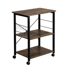 Baker's Rack 3-Tier Kitchen Utility Microwave Oven Stand Storage Cart Shelf