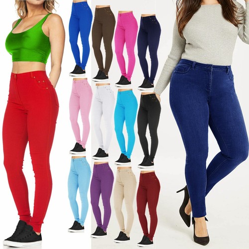 LADIES SKINNY JEANS STRETCHY JEGGINGS 